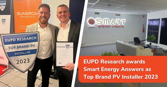 EUPD Research awards Smart Energy Answers Top Brand PV Installer 2023